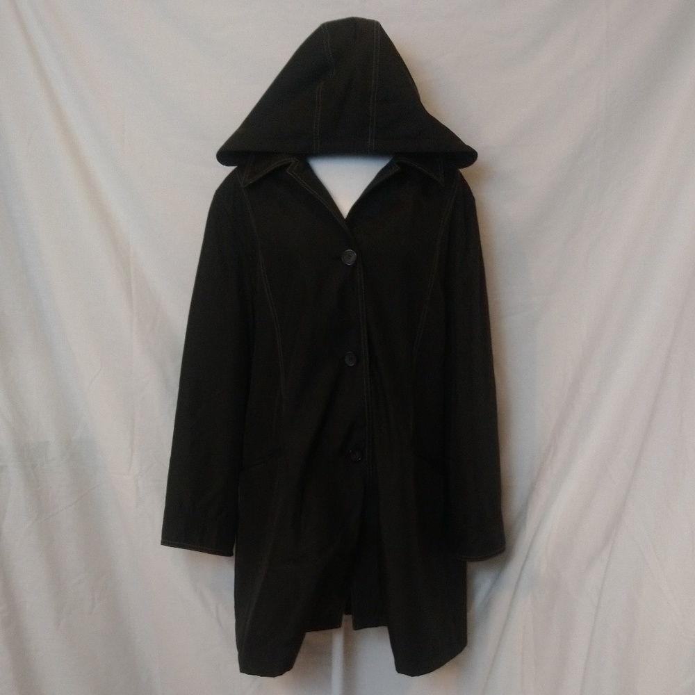 Alfred Dunner Chocolate Brown Hooded Winter Coat